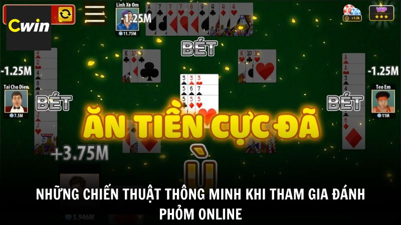 Những chiến thuật thông minh khi tham gia đánh Phỏm online