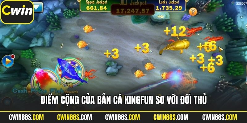 Điểm cộng của bắn cá Kingfun so với đối thủ